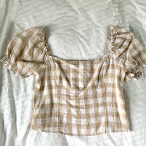 Abercrombie & Fitch gingham crop top